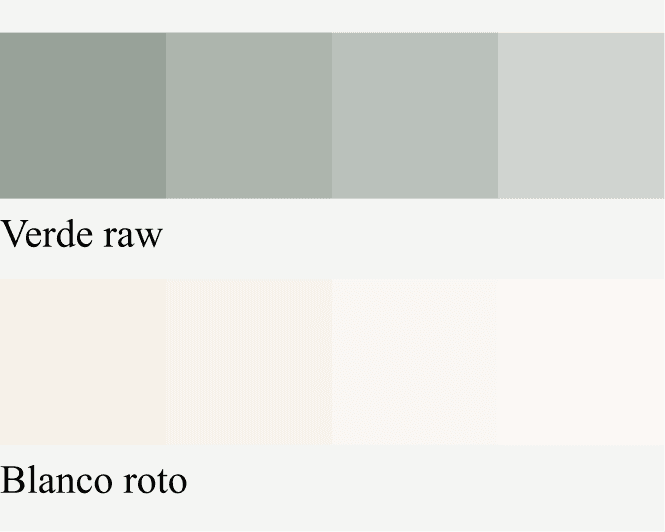No Raw paleta de colores