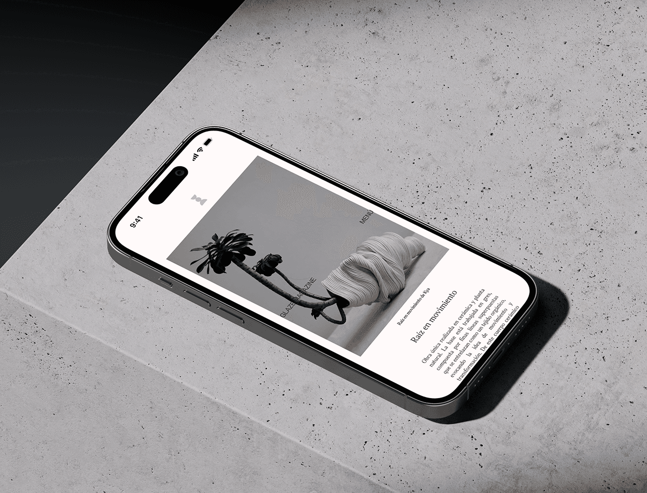 Glaze Magazine mobile
